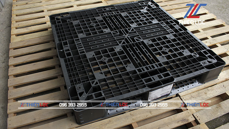Pallet nhựa Hàn Quốc Black 1100x1100x150